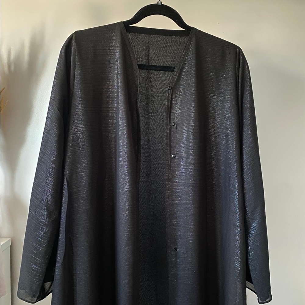 Elegant Black Shimmer Abaya